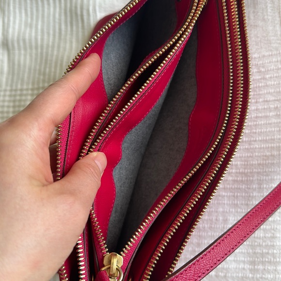 Celine trio large fushia dark pink shoulder bag - Picture 10 of 16